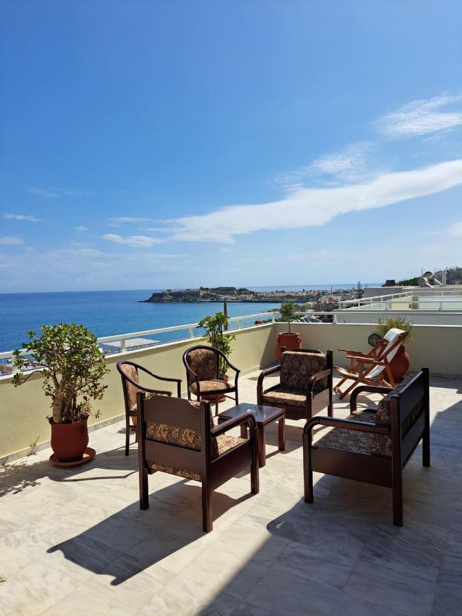 Seaview Flora'S Luxury Apartment-300Meters From The Beach Rethymno Esterno foto