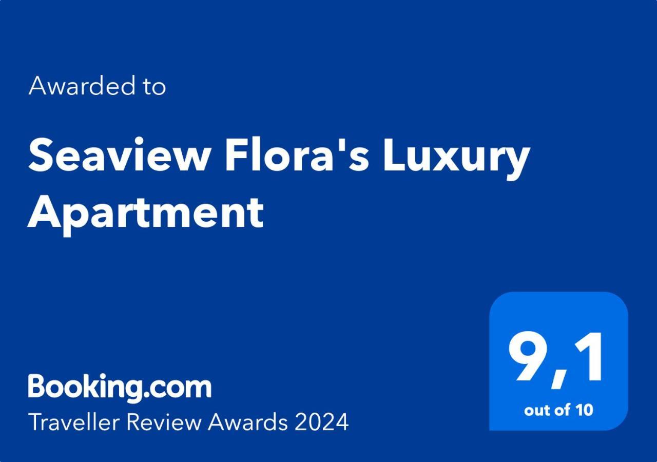 Seaview Flora'S Luxury Apartment-300Meters From The Beach Rethymno Esterno foto